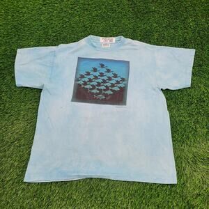Vintage 1991 Andazia Sky and Water Shirt L/XL 23x25 M.C. Escher